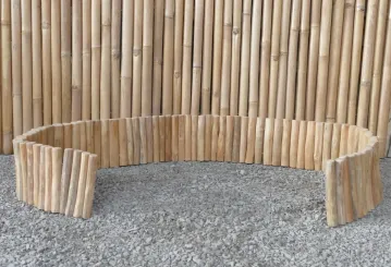 Bordürenrolle aus Teakholzzweigen 250 x 20 cm aus SVLK-Teakholzzweig 